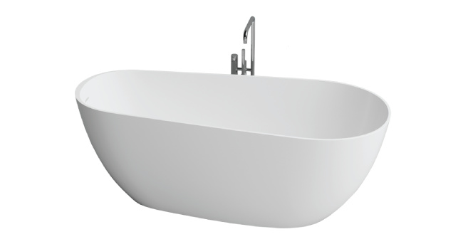 Capri White Contemporary 67" Freestanding Bathtub