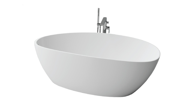 Chiara 67" White Contemporary Freestanding Bathtub