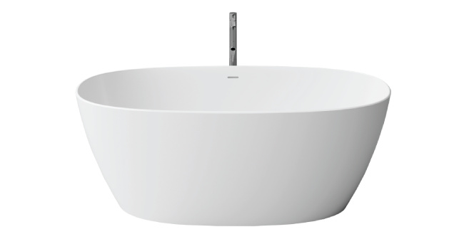 Como White 67" Solid Surface Freestanding Bathtub