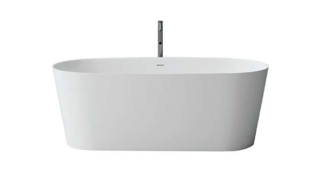Felice White Contemporary 65" Freestanding Bathtub