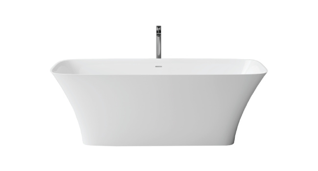 Gia 69" White Modern Freestanding Bathtub