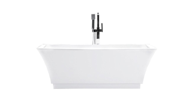 White Acrylic Contemporary Freestanding Bathtub 67"